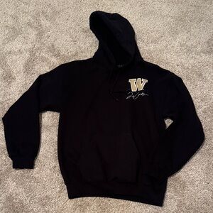 Washington Huskies Jonah Coleman Black Hoodie with Signature W Logo